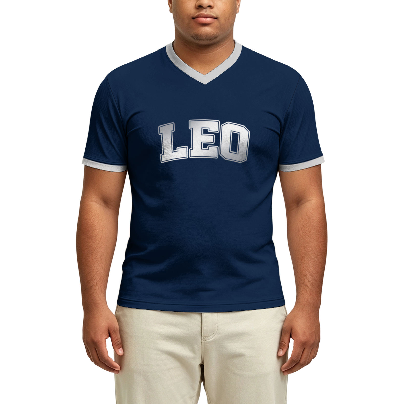 Camiseta de fútbol de cuello en V para hombre