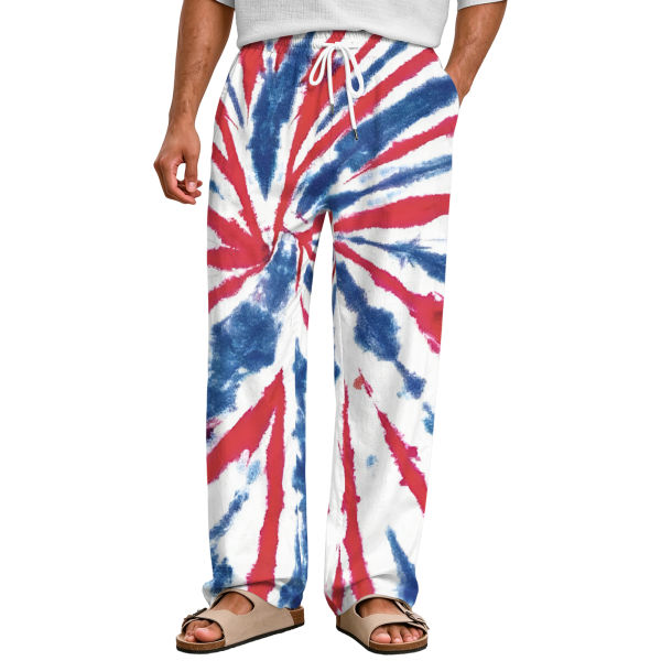 Men's Long Sleep Pants with Pockets & Drawstring (All-Over Print)