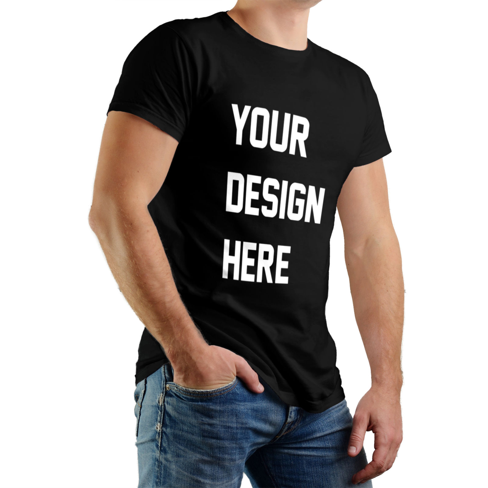 US Adult 100% Cotton 180g T-shirt (Front Heat Transfer, Upload Shipping Label)