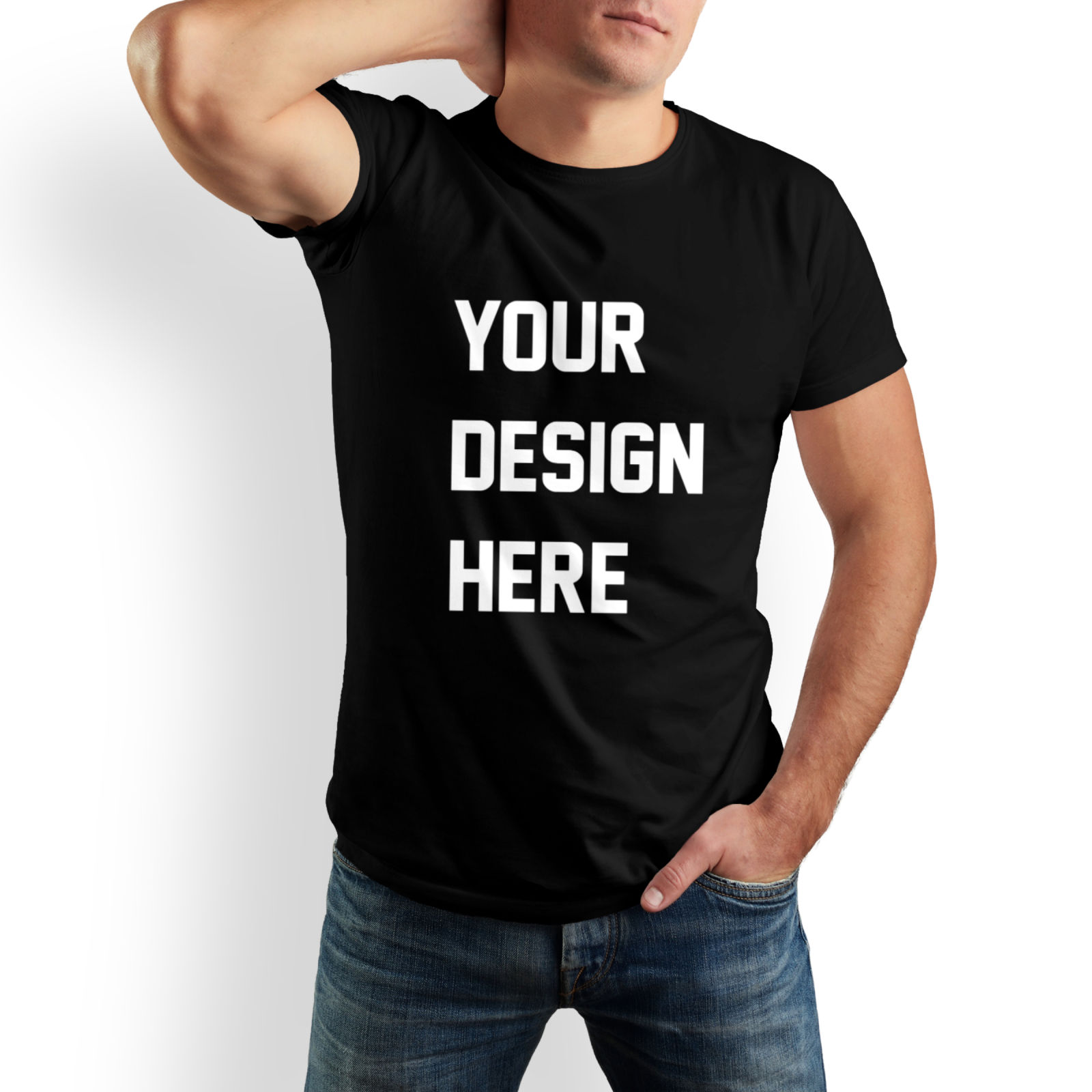 US Adult 100% Cotton 180g T-shirt (Front Heat Transfer, Upload Shipping Label)