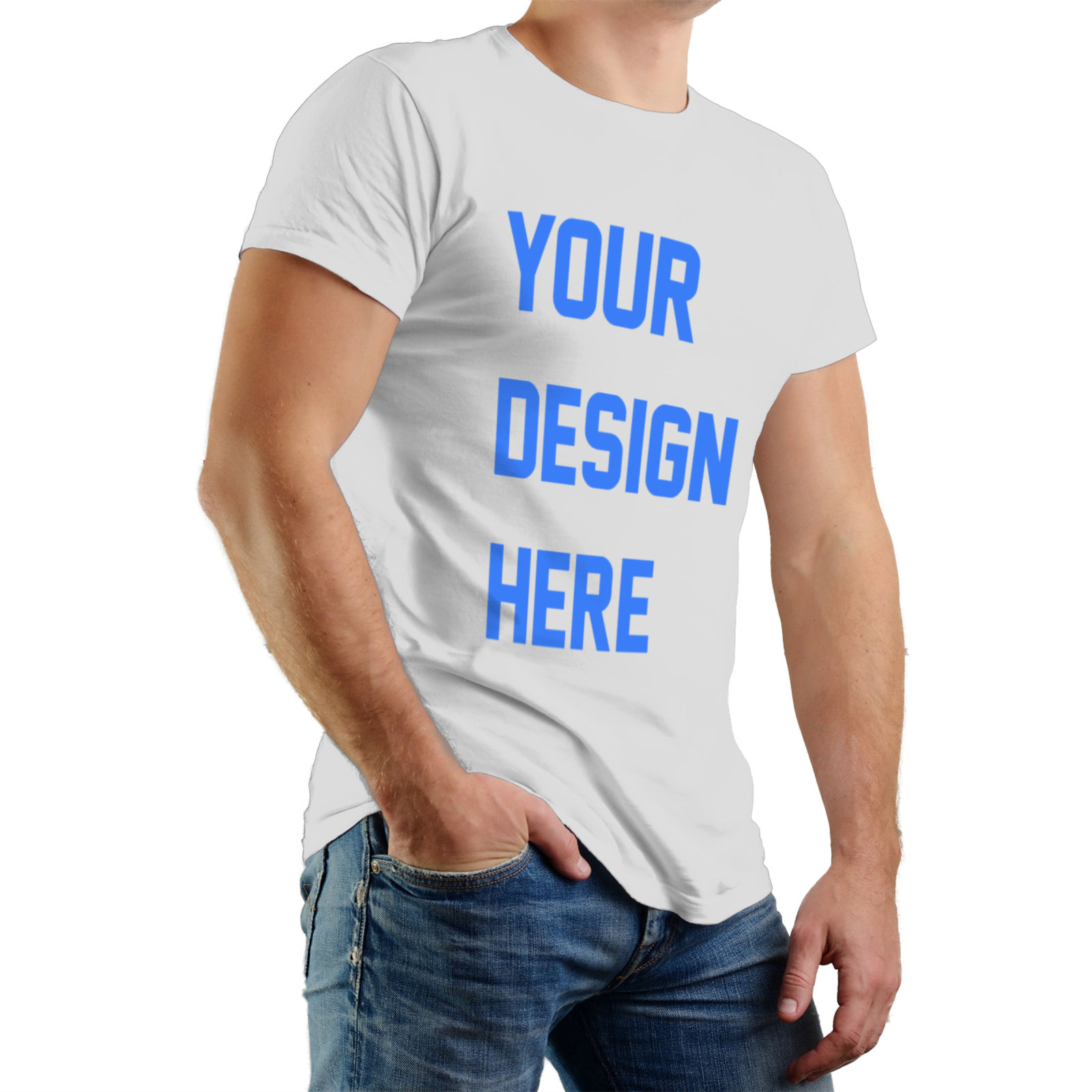 US Adult 100% Cotton 180g T-shirt (Front Heat Transfer, Upload Shipping Label)