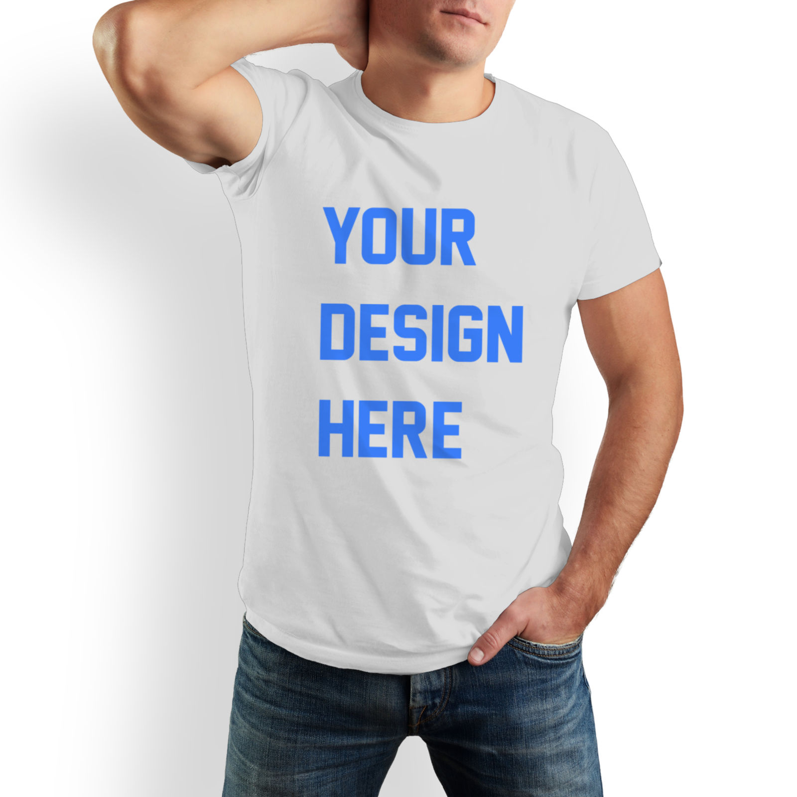 US Adult 100% Cotton 180g T-shirt (Front Heat Transfer, Upload Shipping Label)