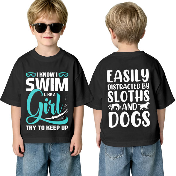 Made in Mexico, 180g pure cotton kids' T-shirt (double-sided heat transfer print)