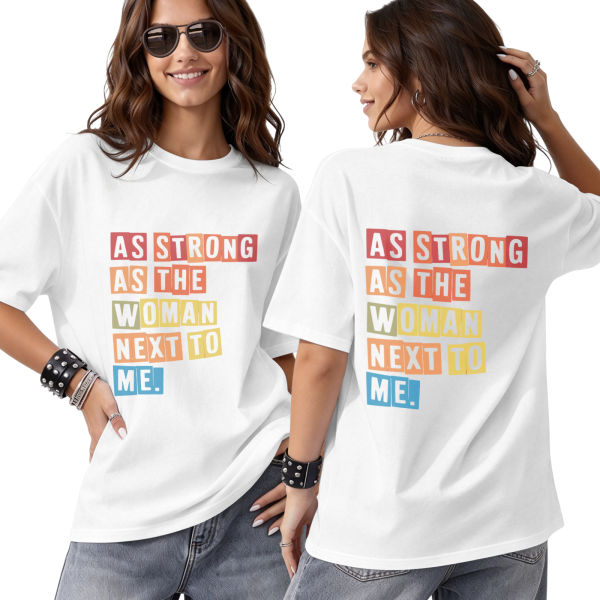 T-shirt pour adulte, imitation coton 180g, avec impression thermocollante recto-verso, fabriqué au Mexique