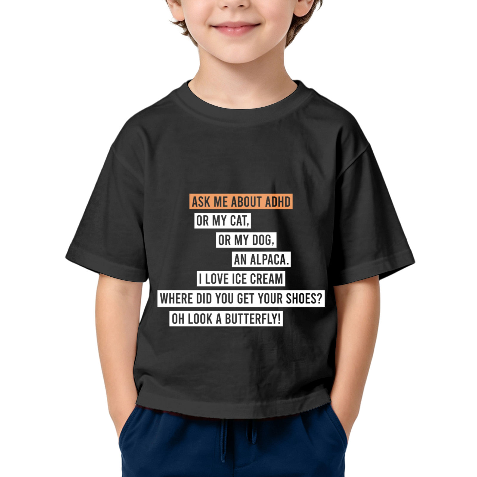 Kaos anak produksi Spanyol, terbuat dari katun murni dengan berat 180g, dengan sablon panas di bagian depan.