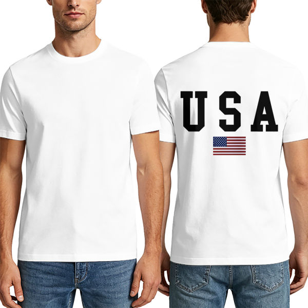 New Jersey Adult T-shirt 180g Poly-Cotton Blend (Back Heat Transfer Print, Upload Shipping Label, CBT)