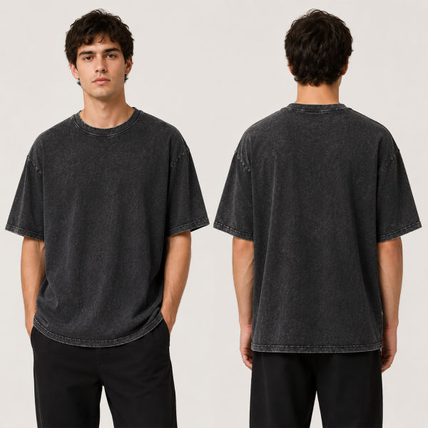Washed T-shirt shipped from the US - Solid color (no pattern), New York Warehouse 2